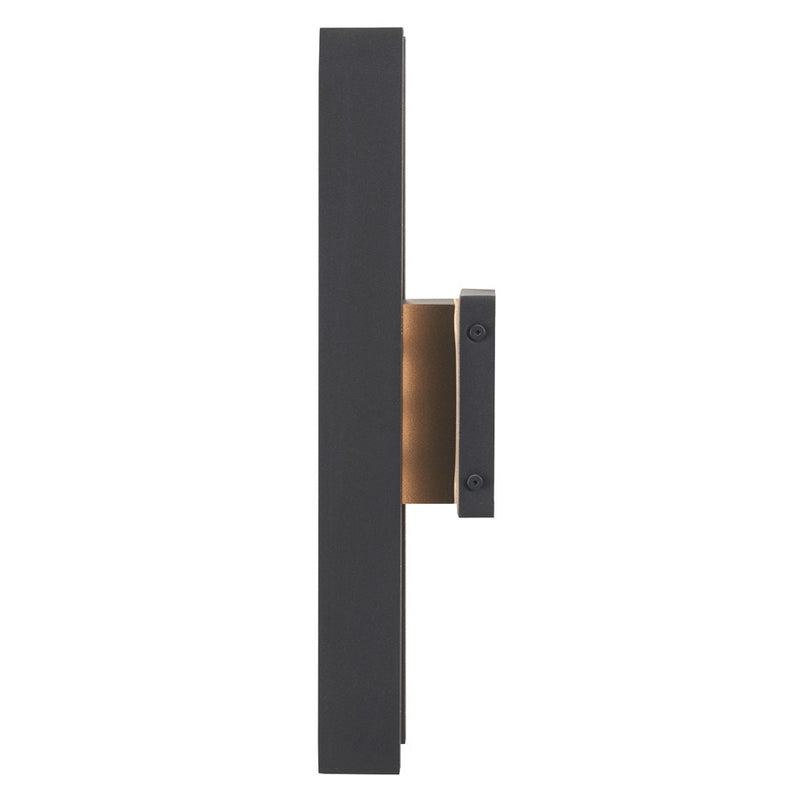 Abra Lighting Slate 2 Light 16" Twin Bar Wall Fixture, Black