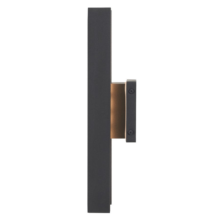 Abra Lighting Slate 2 Light 16" Twin Bar Wall Fixture, Black