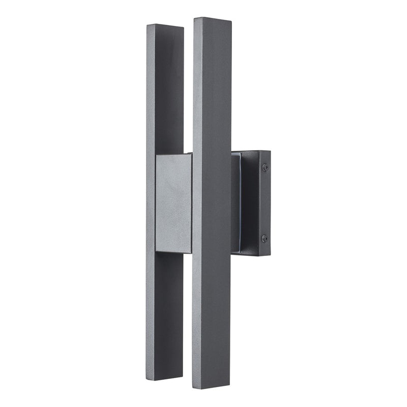 Abra Lighting Slate 2 Light 16" Twin Bar Wall Fixture, Black