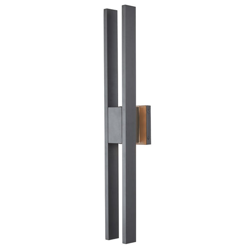 Abra Lighting Slate 2 Light 28" Twin Bar Wall Fixture, Black