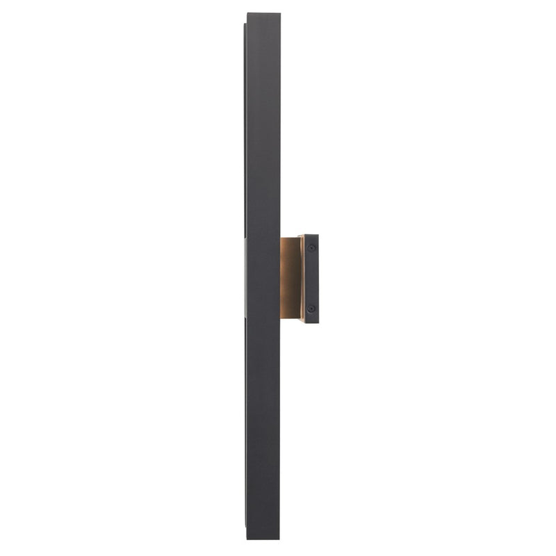Abra Lighting Slate 2 Light 28" Twin Bar Wall Fixture, Black