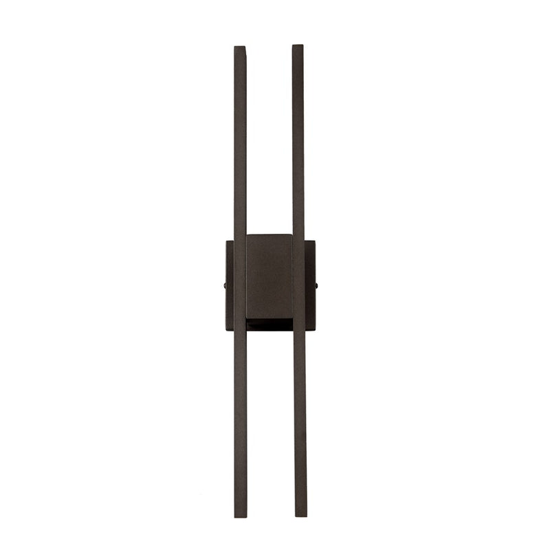 Abra Lighting Slate 2 Light 28" Twin Bar Wall Fixture, Black