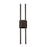Abra Lighting Slate 2 Light 28" Twin Bar Wall Fixture, Black