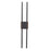 Abra Lighting Slate 2 Light 28" Twin Bar Wall Fixture, Black