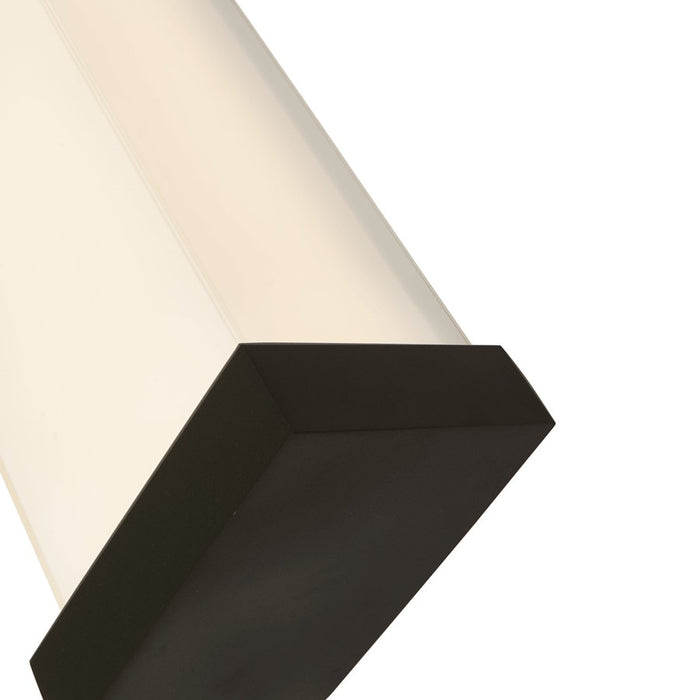 Abra Lighting Loki 1 Light 14" Miter Glass LED Wall Light, Black