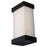 Abra Lighting Loki 1 Light 14" Miter Glass LED Wall Light, Black