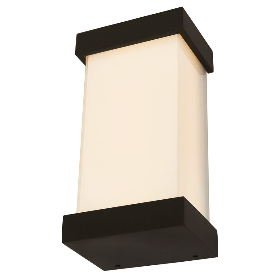 Abra Lighting Loki 1 Light 14" Miter Glass LED Wall Light, Black