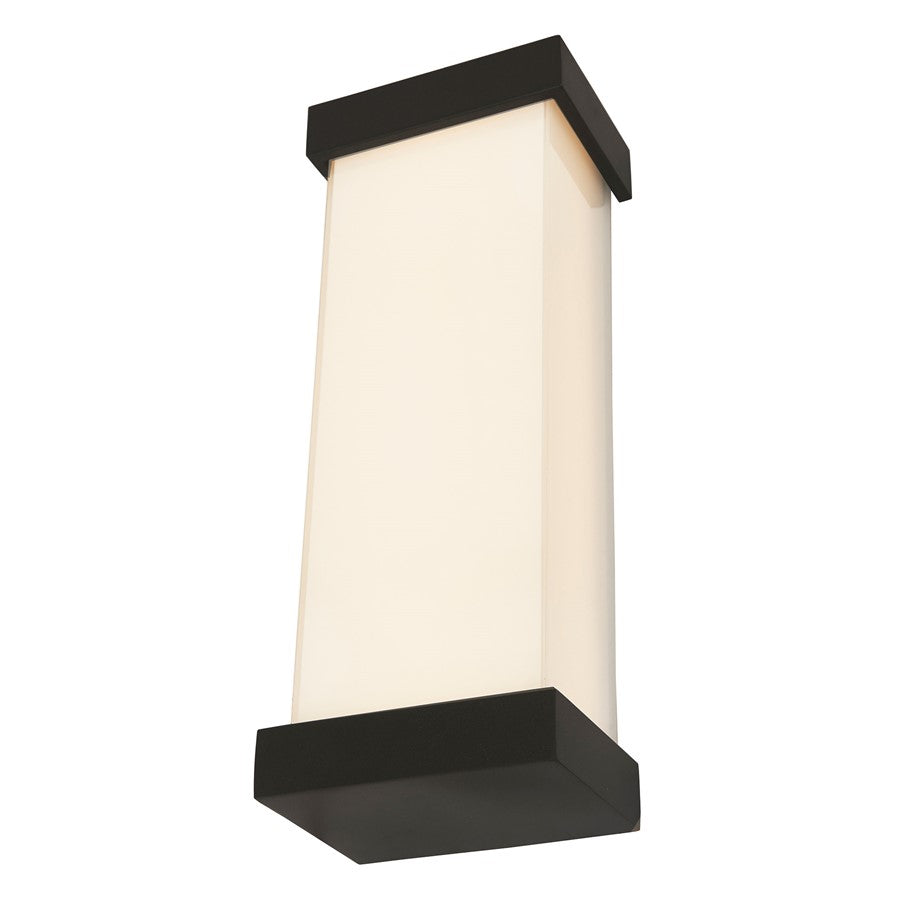 Abra Lighting Loki 1 Light 19" Miter Glass LED Wall Light, Black