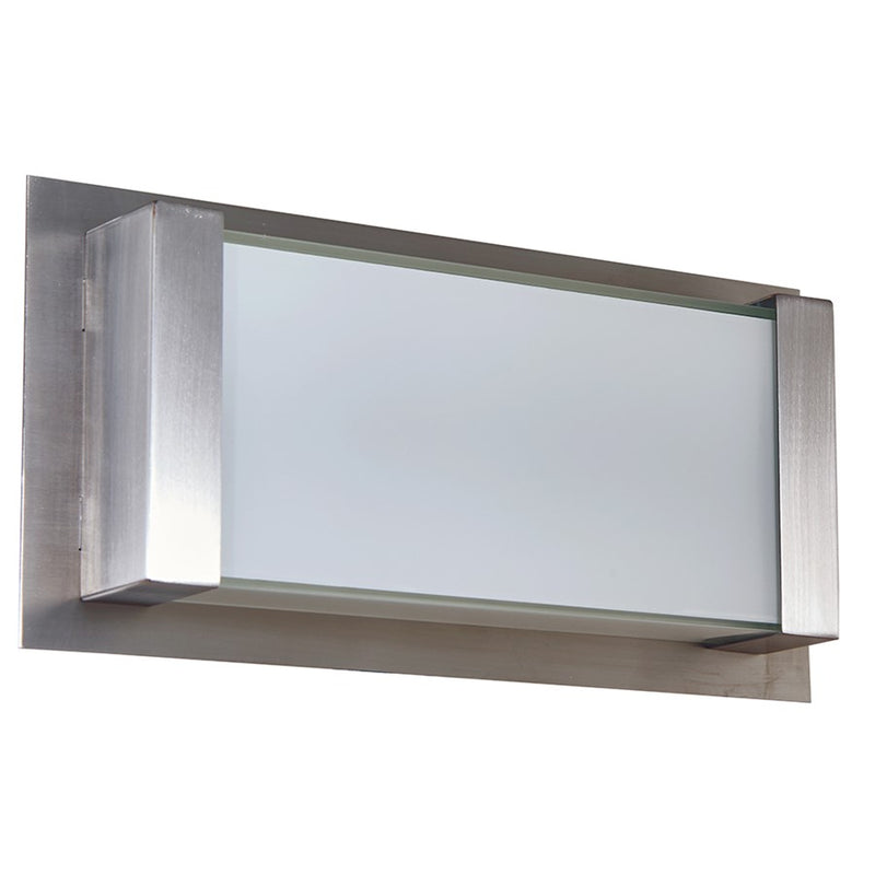 Abra Lighting Atom 1 Light 12" Wall Fixture, Stainless Steel