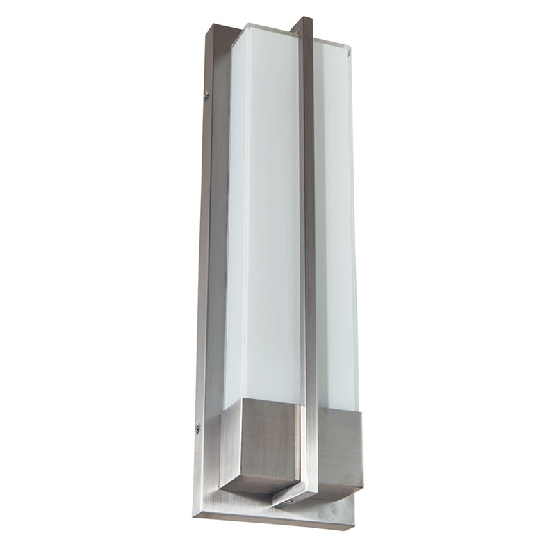 Abra Lighting Neutron 1 Light Wall Light, Stainless Steel