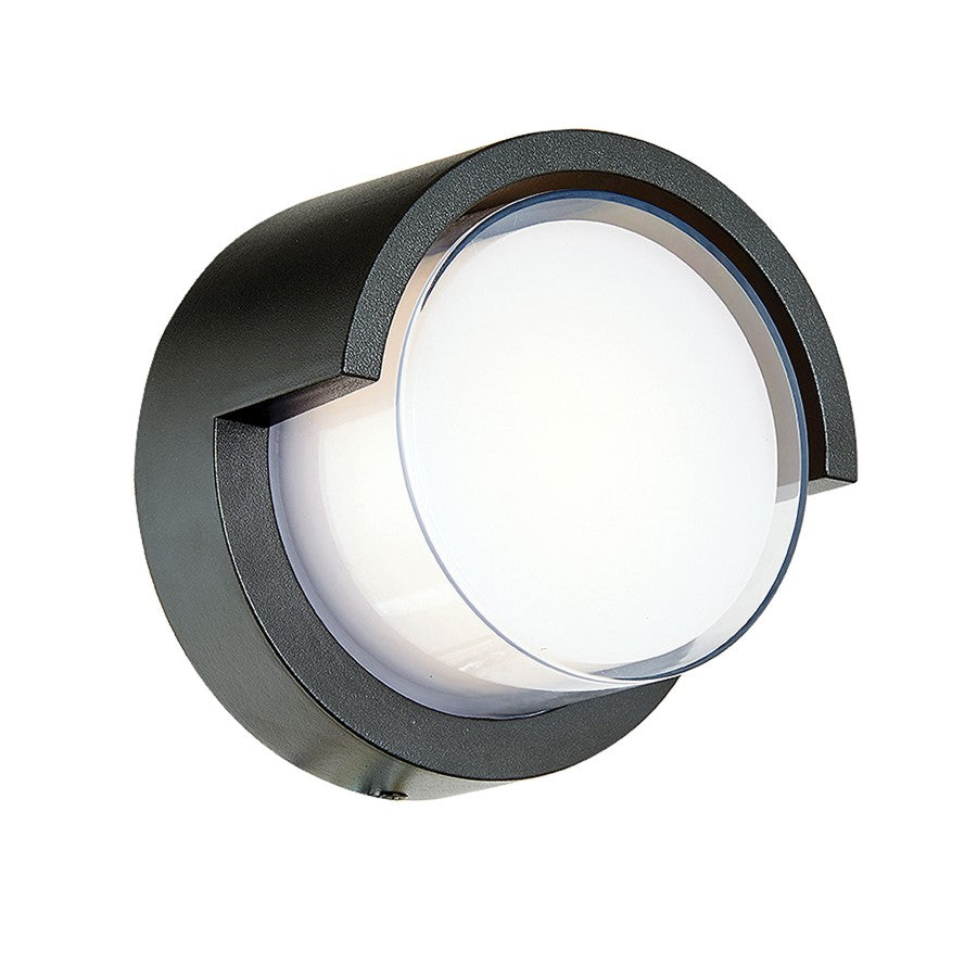 Abra Lighting Geo 1Lt Round Hooded Wall Sconce, Black - 50021ODW-MB-GEO