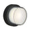 Abra Lighting Geo 1 Light Round Wet Location Wall Sconce, Black