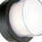 Abra Lighting Geo 1 Light Round Wet Location Wall Sconce, Black