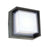 Abra Lighting Geo 1 Light Square Hooded Wall Sconce, Black