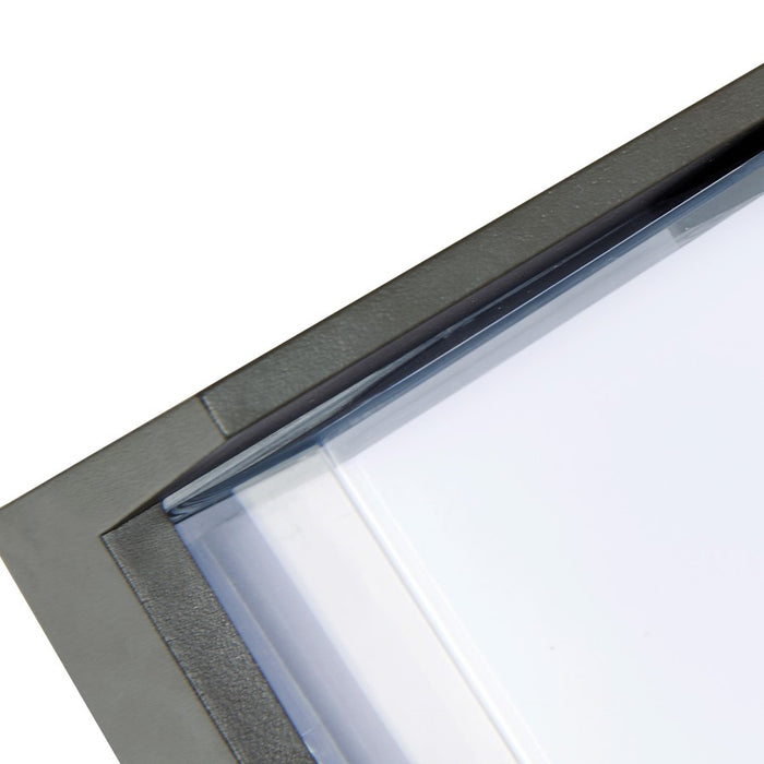 Abra Lighting Geo 1 Light Square Hooded Wall Sconce, Black