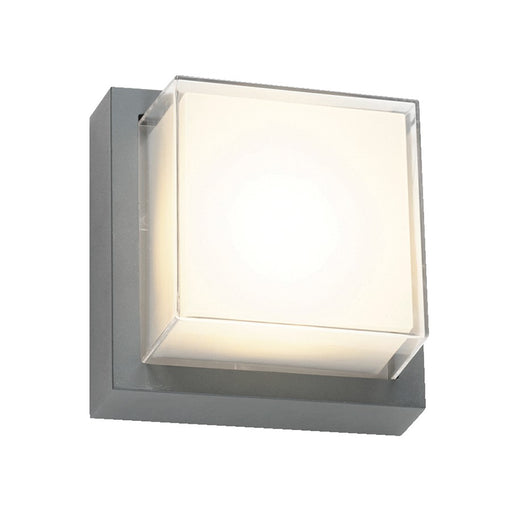 Abra Lighting Geo 1 Light Square Wet Location Wall Sconce, Black