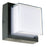 Abra Lighting Geo 1 Light Square Wet Location Wall Sconce, Black