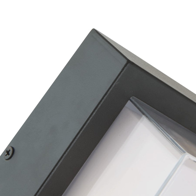 Abra Lighting Geo 1 Light Square Wet Location Wall Sconce, Black