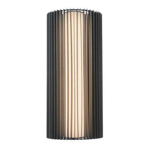 Abra Lighting Lava 1 Light 16" Ribbed Wall Fixture, Black