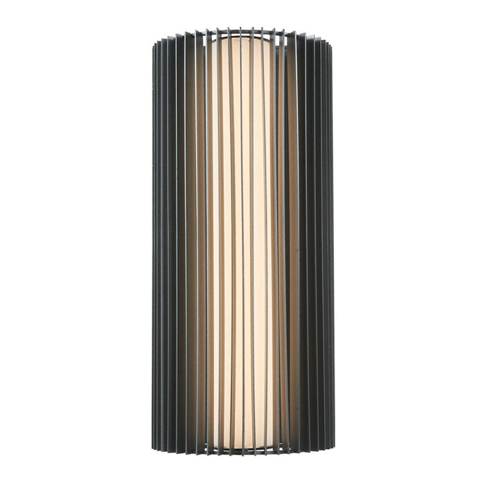 Abra Lighting Lava 1 Light 16" Ribbed Wall Fixture, Black