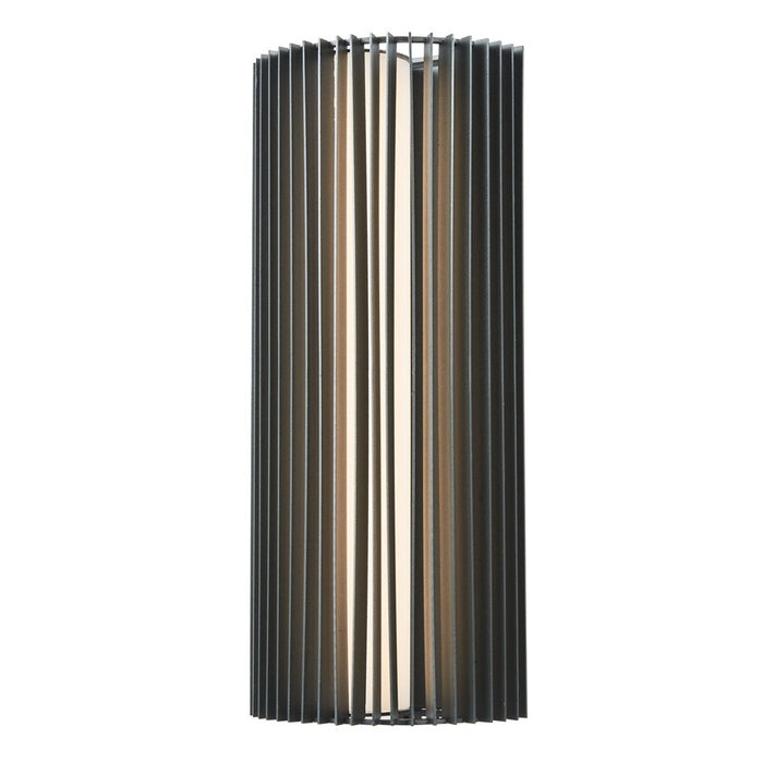 Abra Lighting Lava 1 Light 16" Ribbed Wall Fixture, Black