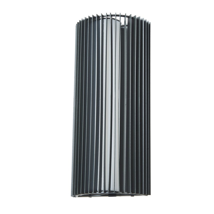 Abra Lighting Lava 1 Light 16" Ribbed Wall Fixture, Black