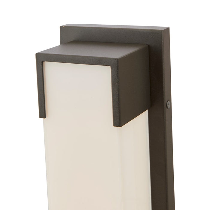 Abra Lighting Titon 1 Light 18" Miter Glass Wall Fixture, Black