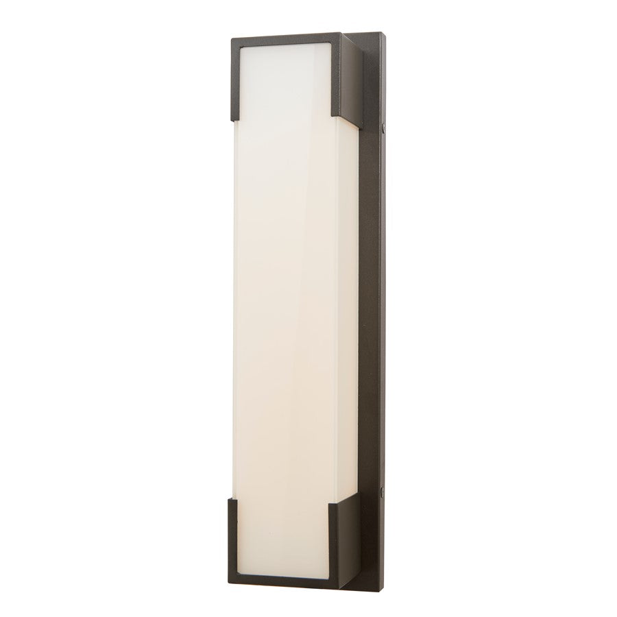 Abra Lighting Titon 1 Light 18" Miter Glass Wall Fixture, Black