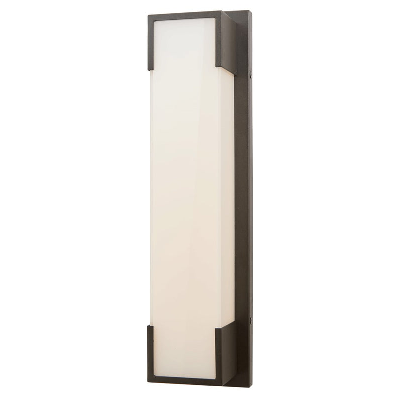 Abra Lighting Titon 1 Light 18" Miter Glass Wall Fixture, Black