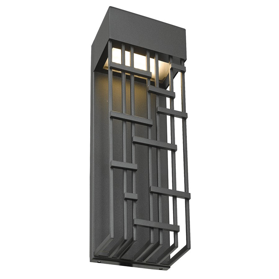 Abra Lighting Aspen 1 Light 16" Lattice Shade Wall Light, Black