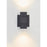 Abra Lighting Optics 1 Light Wet Location Wall Washer, Black