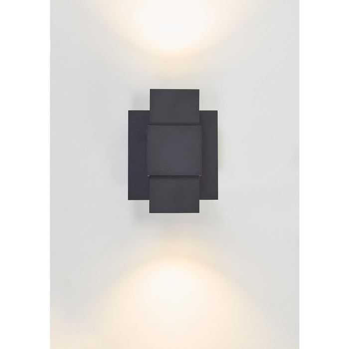 Abra Lighting Optics 1 Light Wet Location Wall Washer, Black