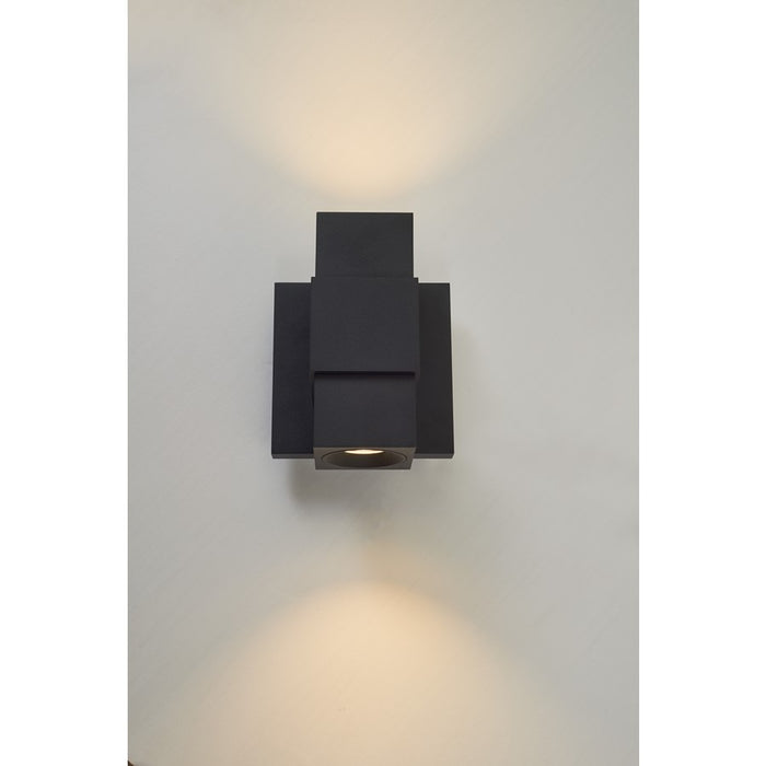 Abra Lighting Optics 1 Light Wet Location Wall Washer, Black