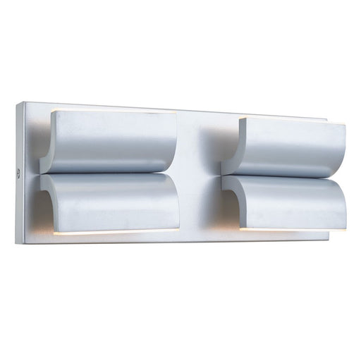 Abra Lighting Willow 4 Light Curved Aluminum Wall Light, Silica