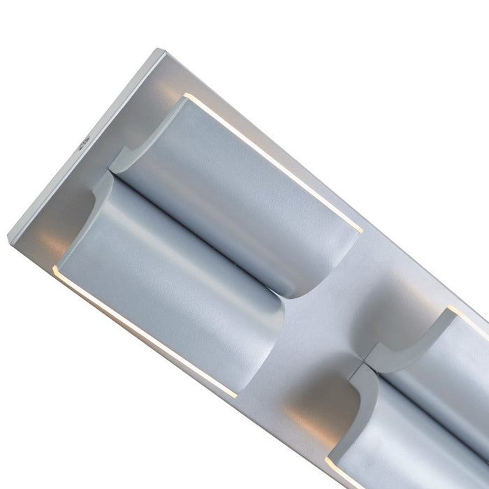 Abra Lighting Willow 4 Light Curved Aluminum Wall Light, Silica