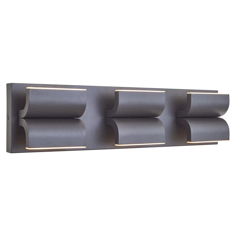 Abra Lighting Willow 6Lt Curved Aluminum Wall Light, Black - 50075ODW-MB-WILLOW