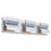 Abra Lighting Willow 6 Light Curved Aluminum Wall Light, Silica