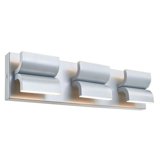 Abra Lighting Willow 6 Light Curved Aluminum Wall Light, Silica