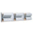 Abra Lighting Willow 6 Light Curved Aluminum Wall Light, Silica