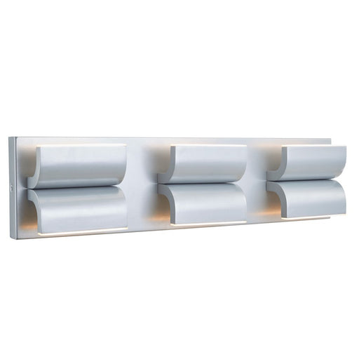 Abra Lighting Willow 6 Light Curved Aluminum Wall Light, Silica