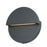 Abra Lighting Mona Lisa 1 Light 8" Round Wall Fixture, Black