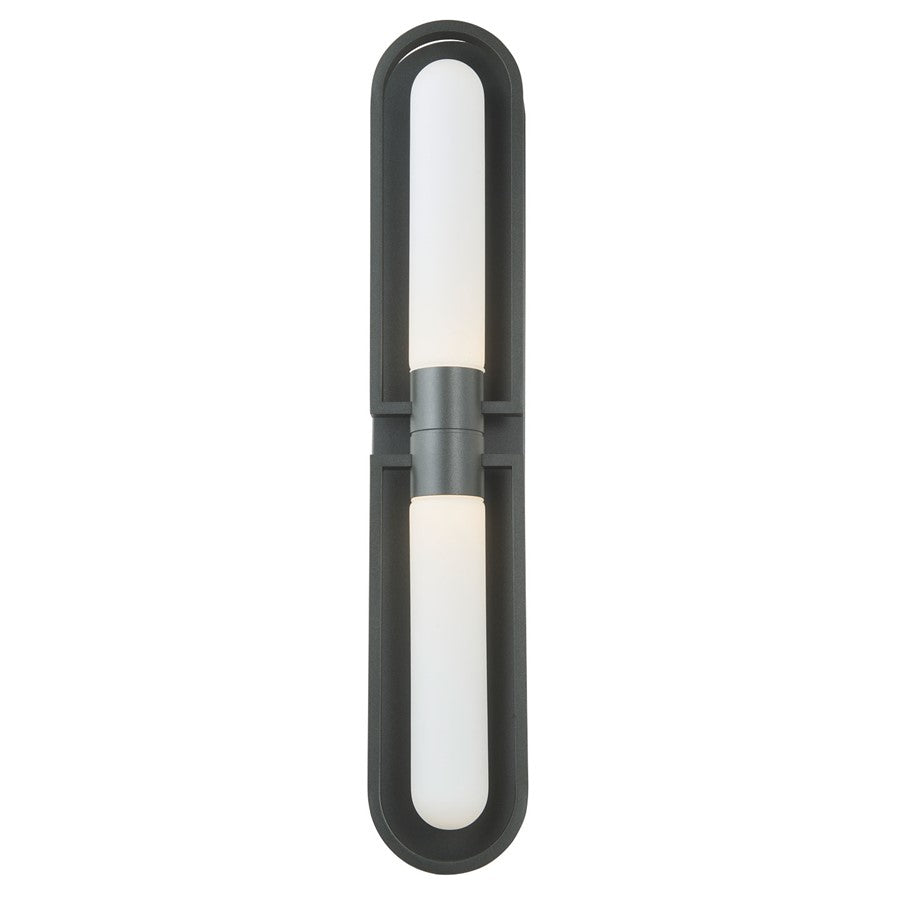 Abra Lighting Siren 2 Light Marine Grade Wall Light/Frost, Black