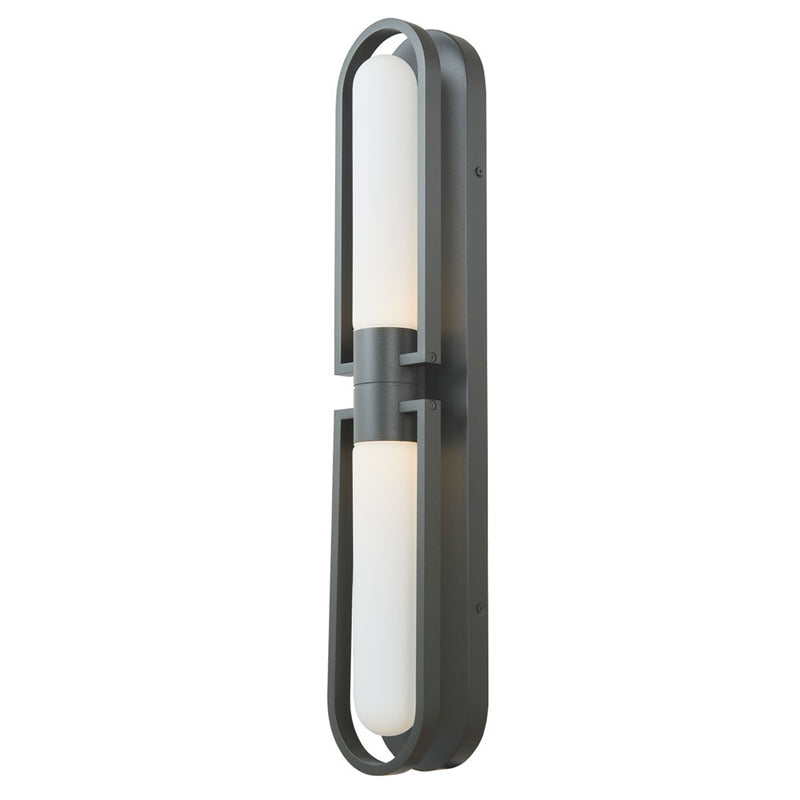 Abra Lighting Siren 2 Light Marine Grade Wall Light/Frost, Black