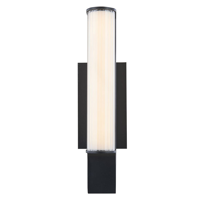 Abra Lighting Macie 16" Marine Wall Light/Ribbed Frost, BK