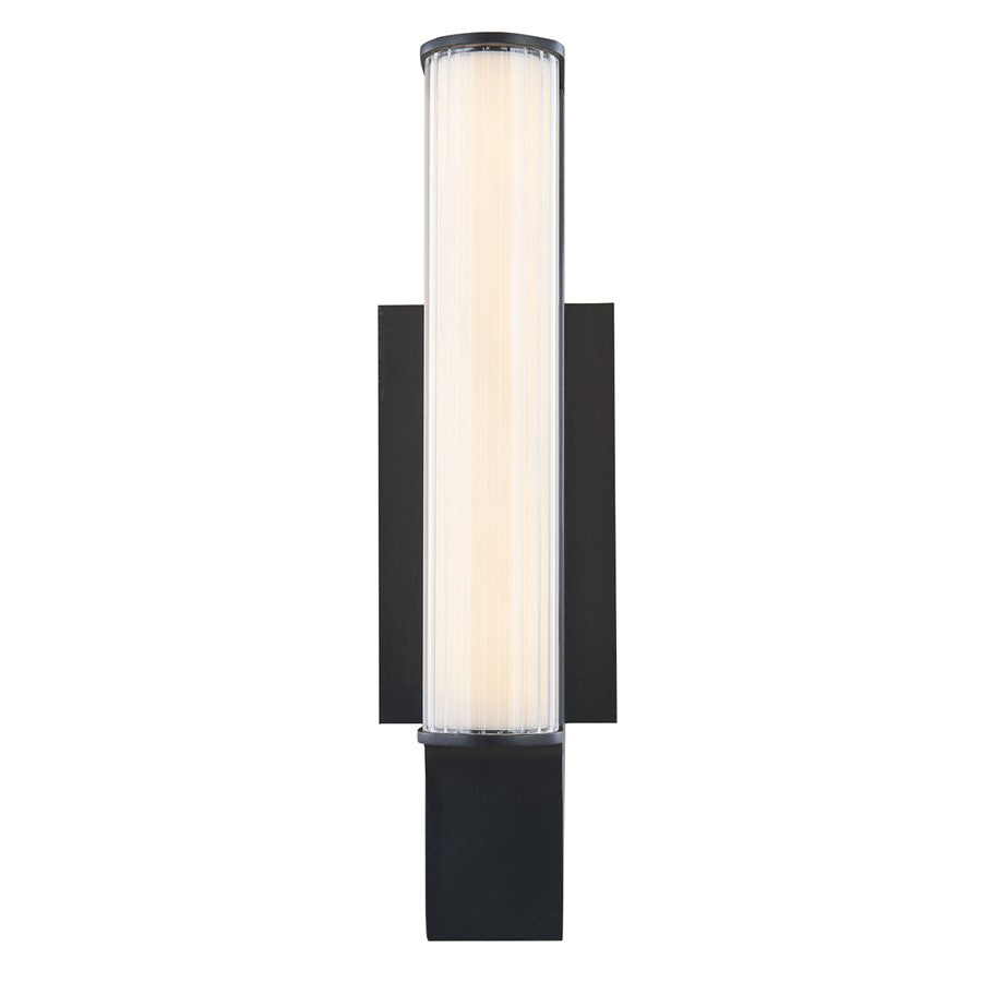 Abra Lighting Macie 16" Marine Wall Light/Ribbed Frost, BK