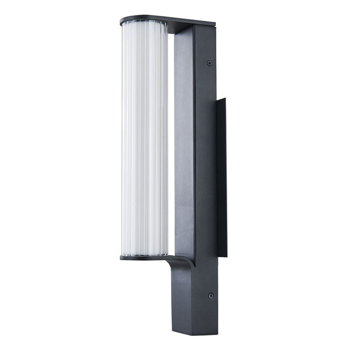 Abra Lighting Macie 16" Marine Wall Light/Ribbed Frost, BK