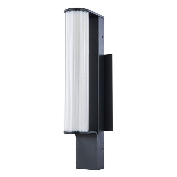 Abra Lighting Macie 16" Marine Wall Light/Ribbed Frost, BK