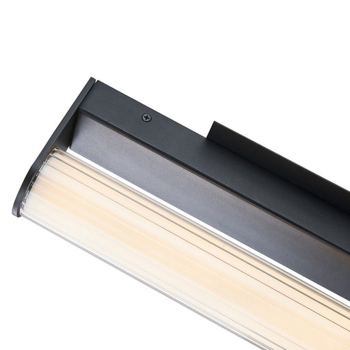 Abra Lighting Macie 24" Marine Wall Light/Ribbed Frost, BK