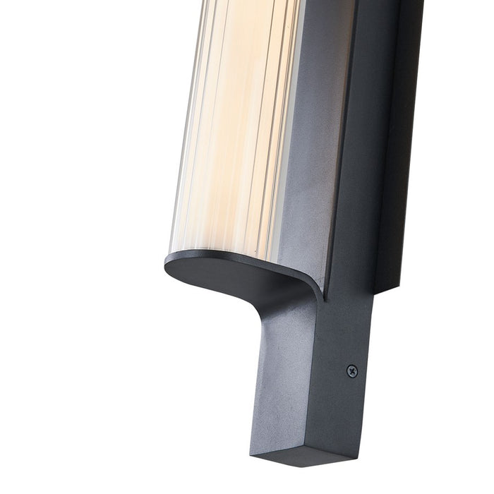 Abra Lighting Macie 24" Marine Wall Light/Ribbed Frost, BK