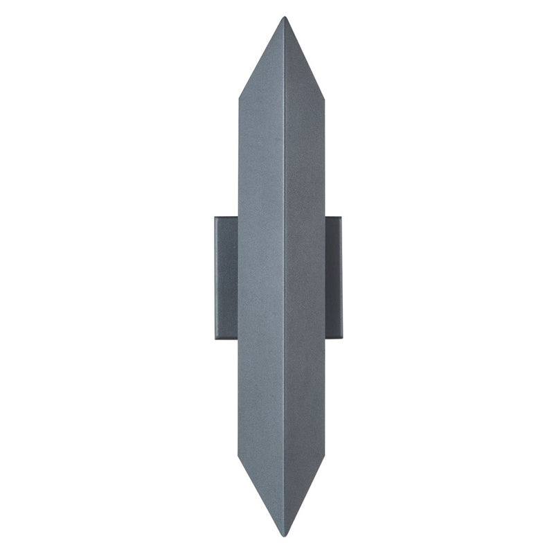 Abra Lighting Pauldron 1 Light 18" Reflective Wall Light, BK